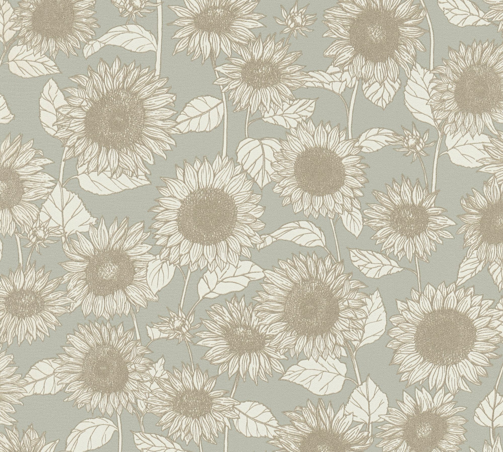 New Blumen A.S. floral, beige/grau/creme botanisch, Life, Vliestapete Création Tapete