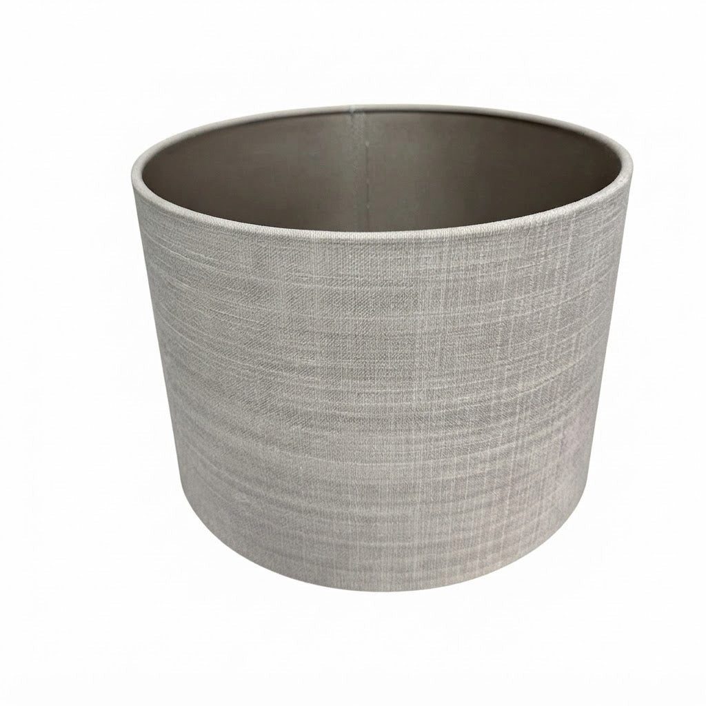 Dirk Davids Leuchten GmbH Lampenschirm Lampenschirm für Tischleuchte Zylinder Leinen Beige 30-30-21cm, Natürlicher Leinenschirm mit gemütlicher, diffuser Lichtwirkung