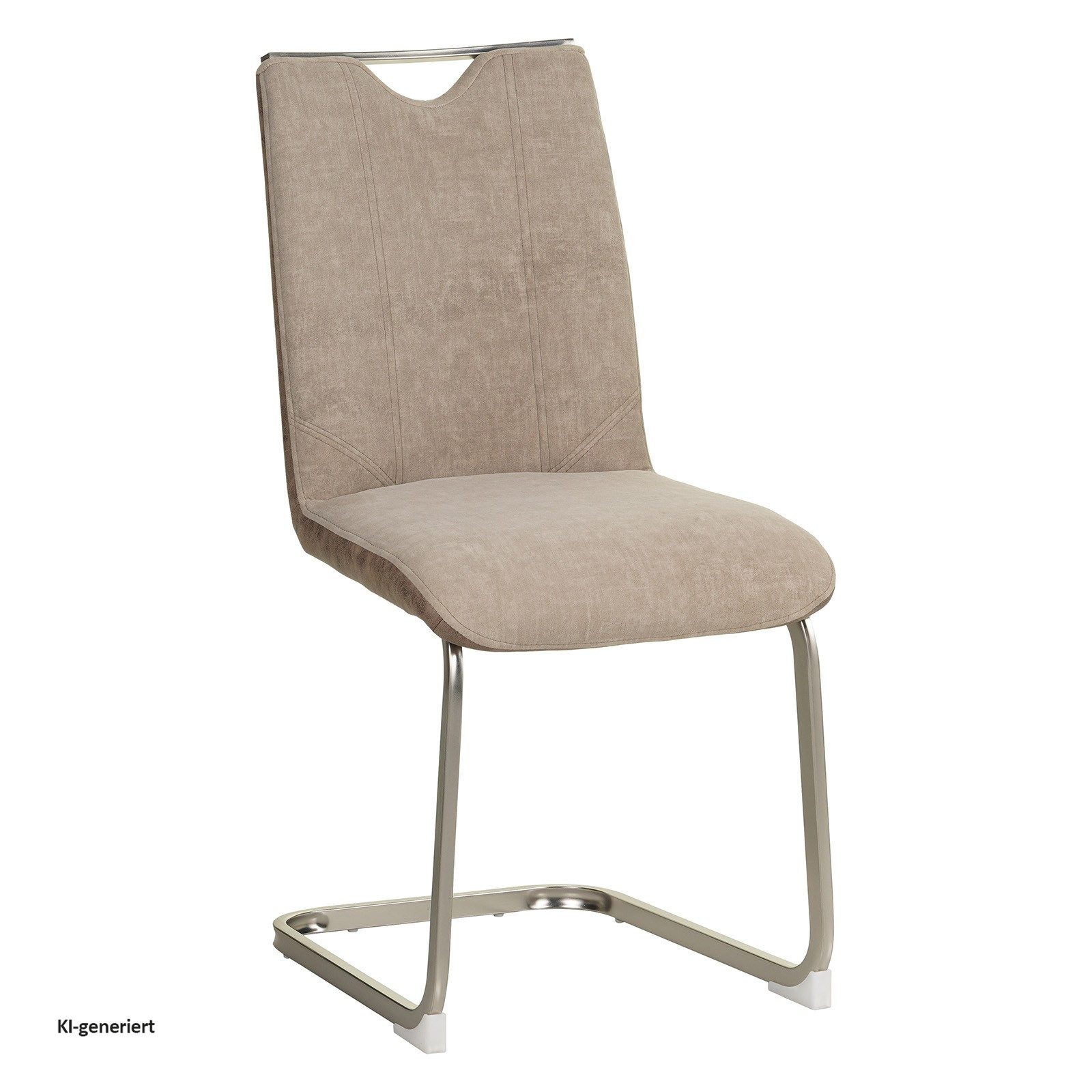 HTI-Living Freischwinger Schwingstuhl Taupe/Antikhellbraun 2er Set Emrys (Set, 2 St), Esszimmerstuhl Küchenstuhl Besucherstuhl – Bild 3 von 3