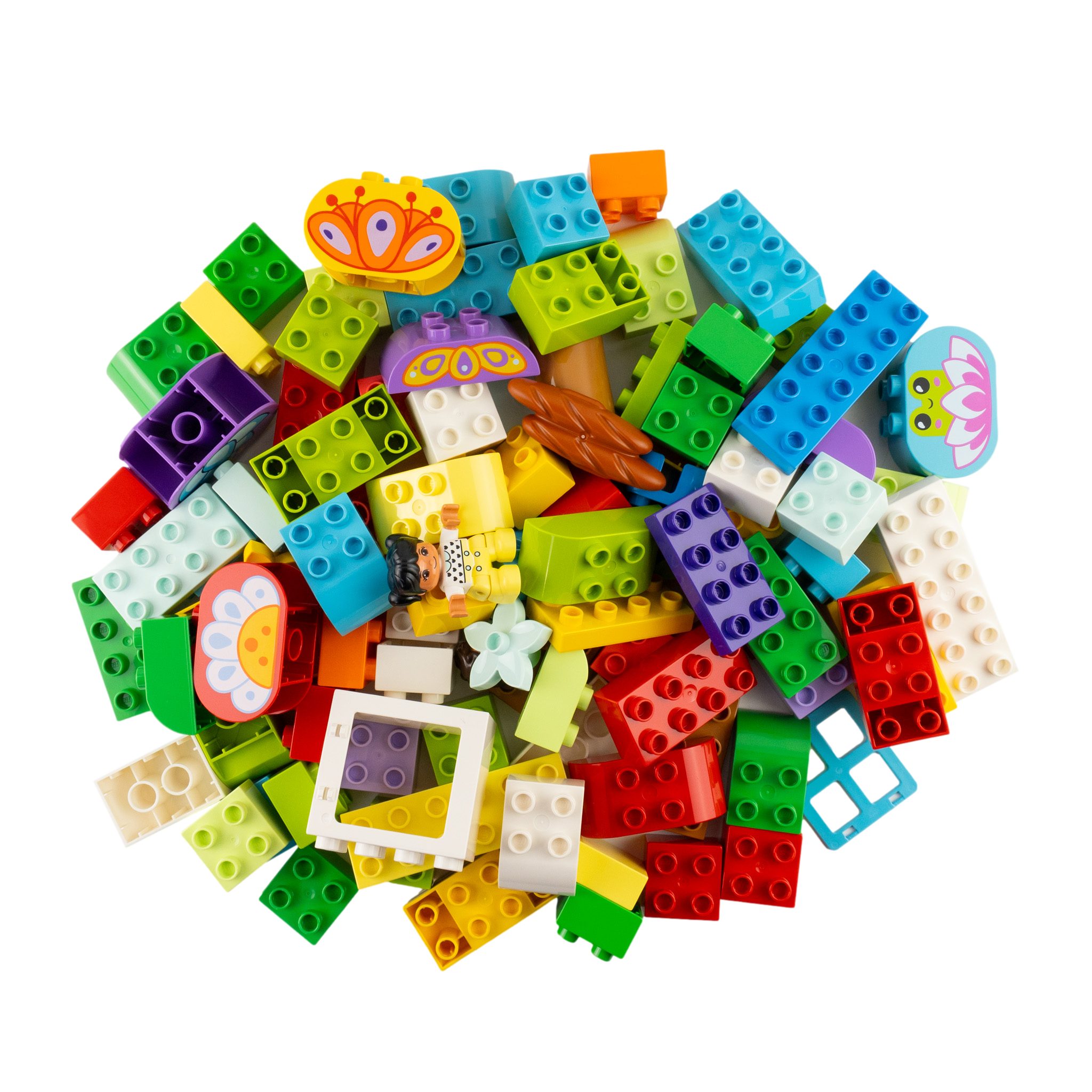 LEGO® LEGO® DUPLO® Steine Sondersteine Bunt Gemischt - NEU! Teile 80x Spielbausteine, (Bausteine, 80 St., Kreativ-Set), Made in Europe