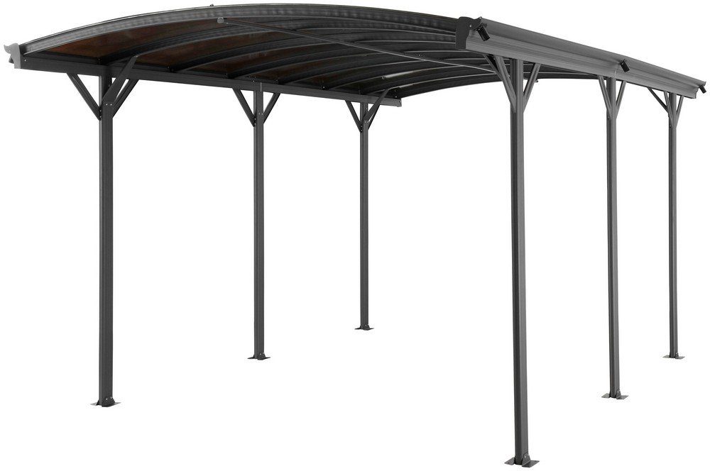 Better Home Einzelcarport Carport Anthrazit Überdachung Abstellplatz Garage 5,05x3m, Langlebig und wartungsfrei