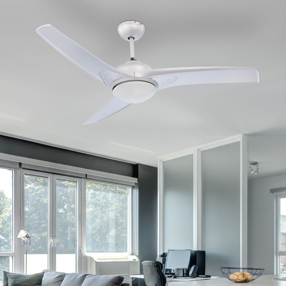 LED Decken Ventilator mit Beleuchtung Flügel braun Lampe Leuchte Klima Anlage 