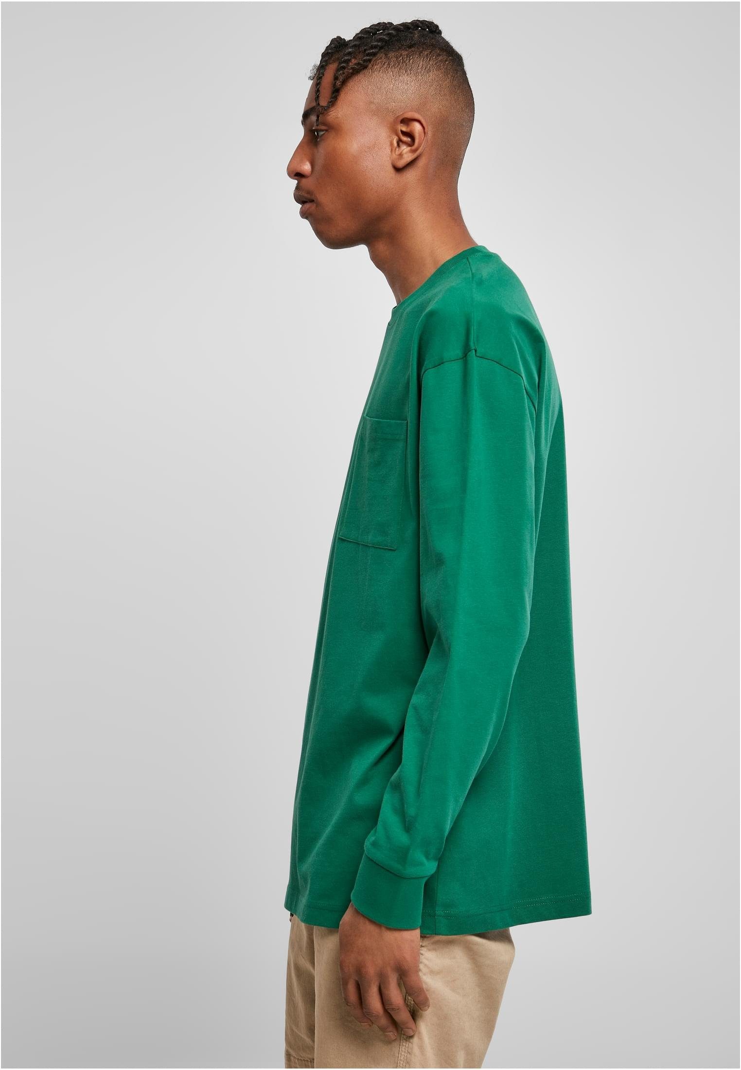 URBAN CLASSICS T-Shirt Herren Oversized Heavy Longsleeve Pocket green (1-tlg)