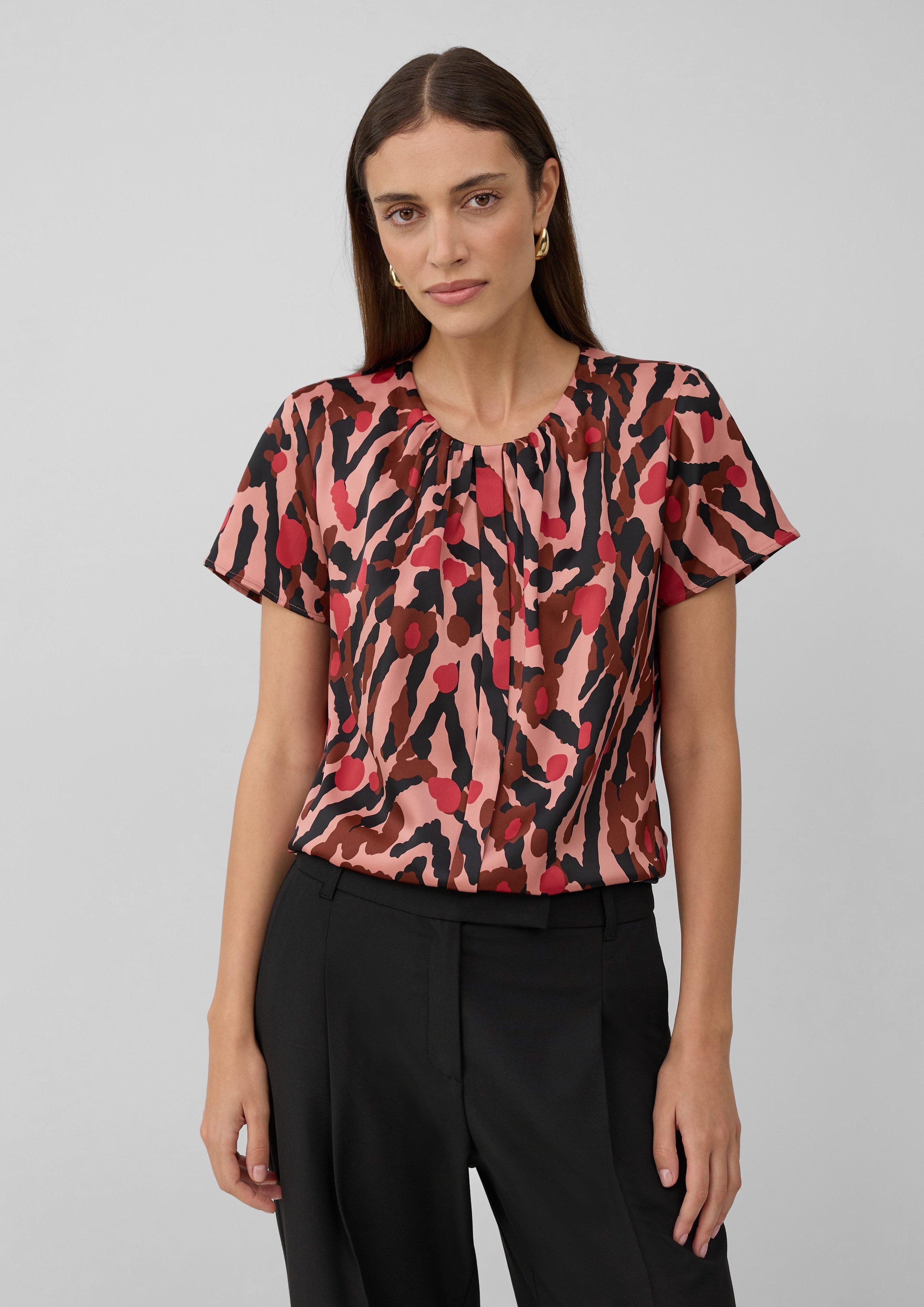s.Oliver BLACK LABEL Kurzarmbluse Kurzarm-Bluse mit günstig online kaufen