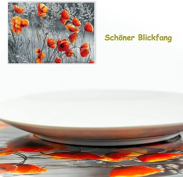 Platzset, Artipics Tischset Red Poppies Abwaschbar 4 STK je 42 x 30 cm, Artipics Tischkunst, (4-St)