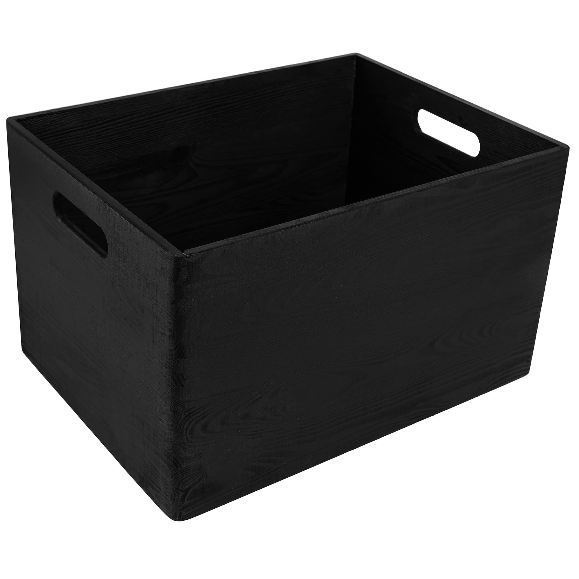 Creative Deco Aufbewahrungsbox Obstkiste Korb 40x30x24cm (1cm) mit Griffen ohne Deckel