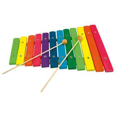 Bino & Mertens Xylophon 12 Töne, Musikinstrument für Kinder ab 3 Jahren