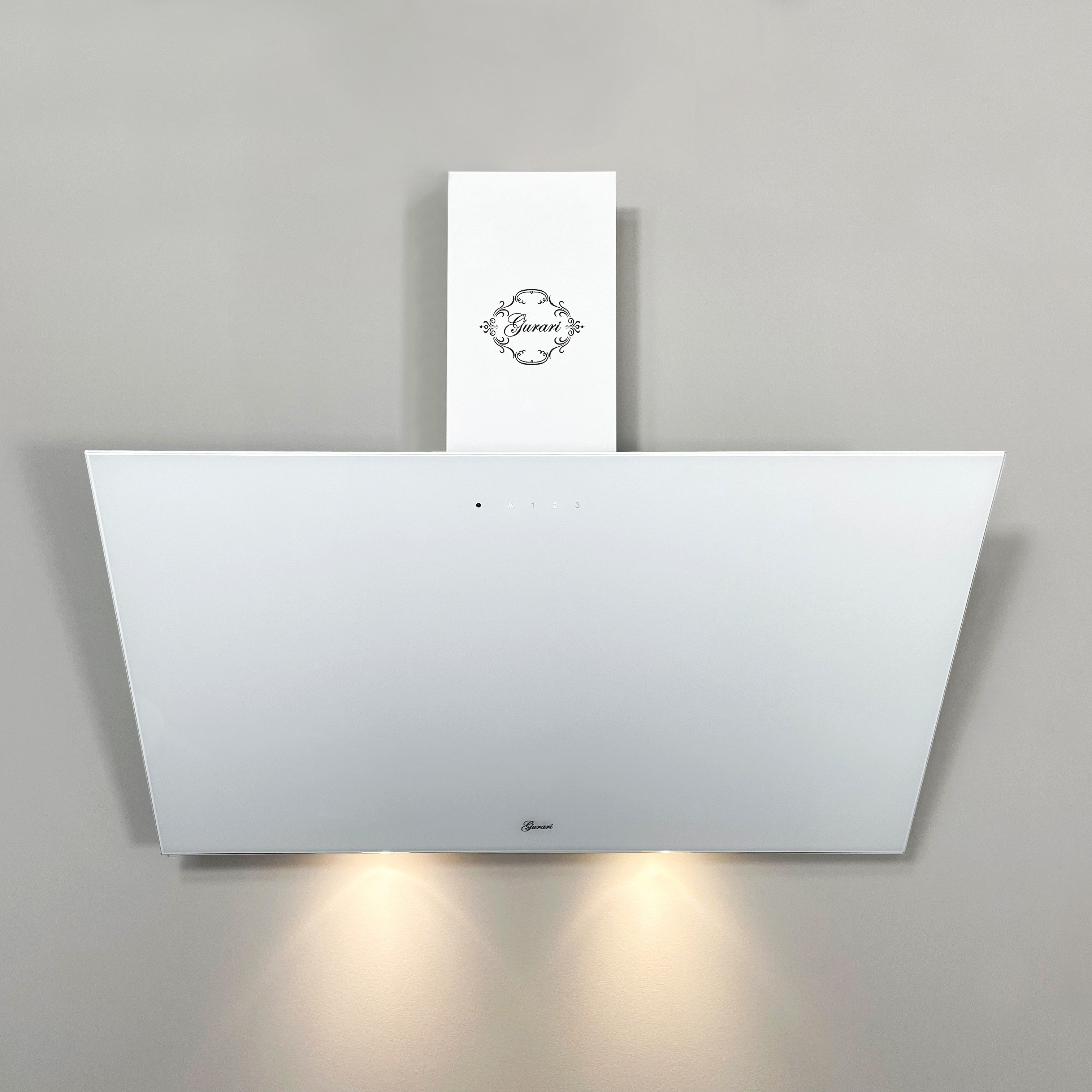 GURARI Dunstabzugshaube 60cm Weiß - 1000 M³/h Saugkraft, 3 Stufen, Abluft/Umluft