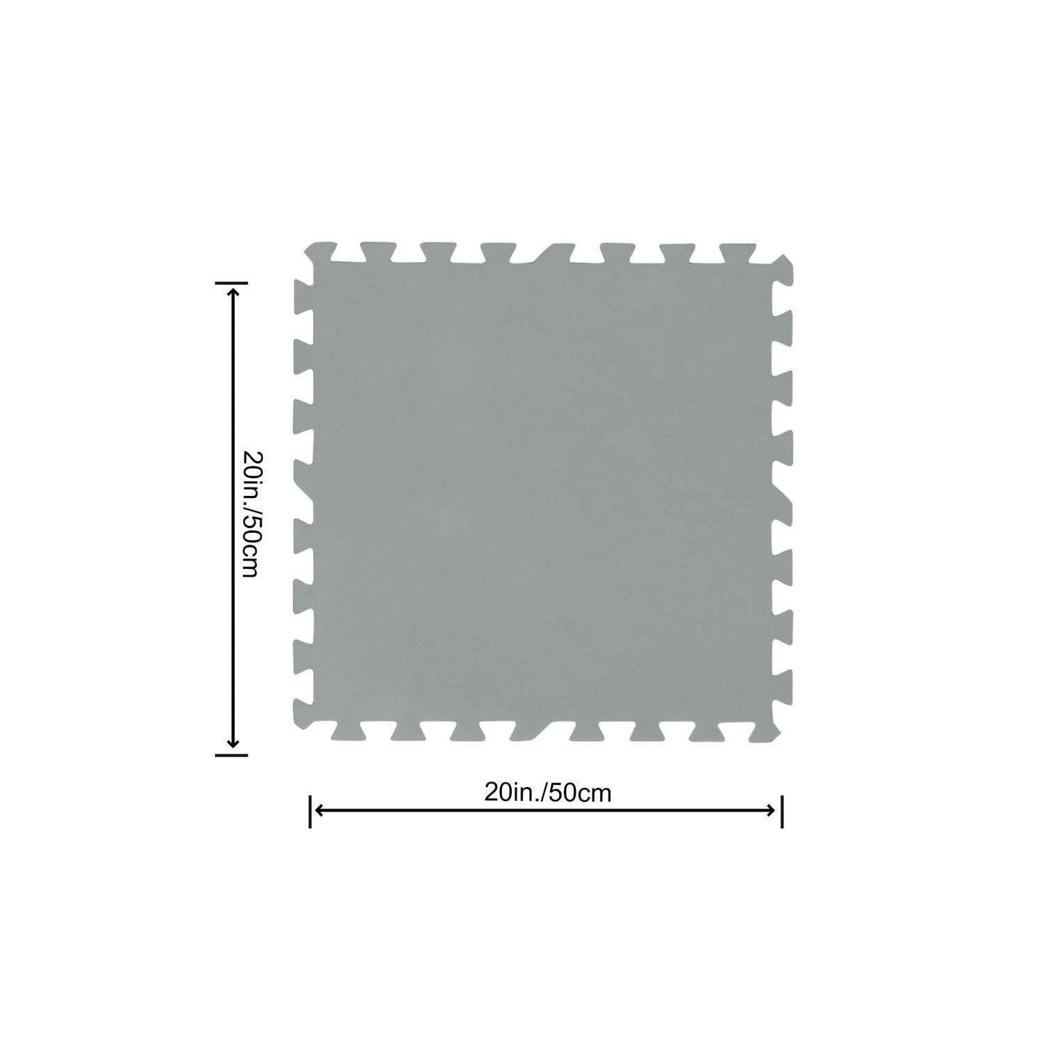 Bestway Pool-Bodenschutzfliese Flowclear Pool-Bodenschutzfliesen 9 Stück á 50 x 50 cm, Grau, ideal zum Schutz des Poolbodens und des Rasens
