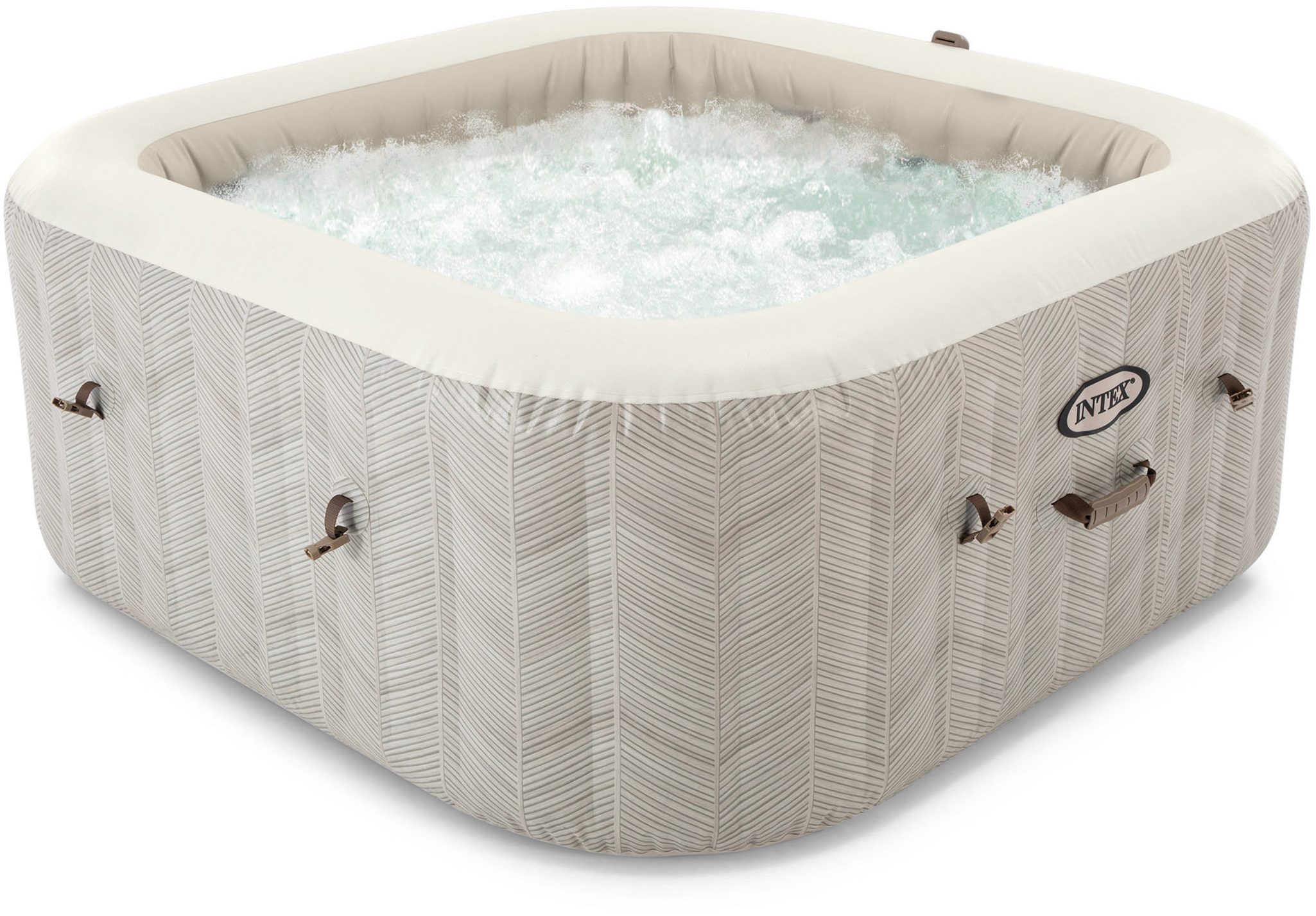Intex Whirlpool »PureSpa Chevron Deluxe«, aufblasbares Aufstellbecken, braun, in verschiedenen Größen