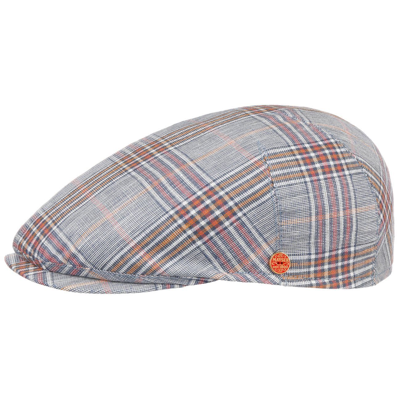 Mayser Flat Cap (1-St) Leinencap mit Schirm, Made in the EU