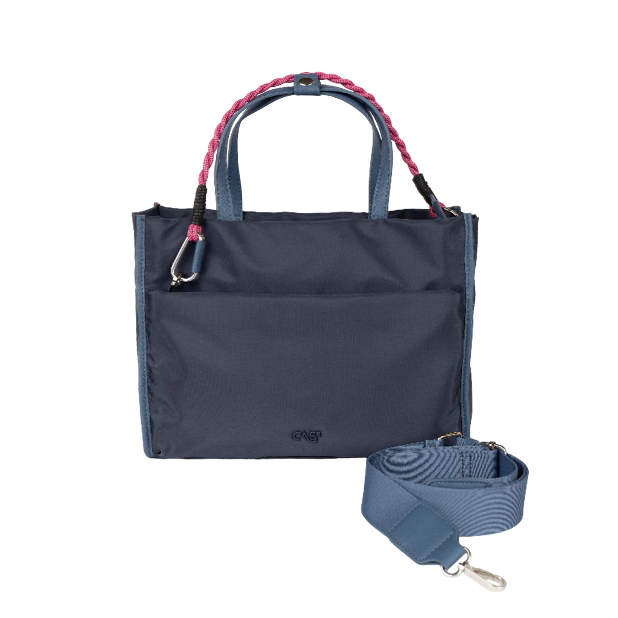 Cas8 Handtasche Nele 35350 – Geräumig und mit modischem, farbigem Henkel