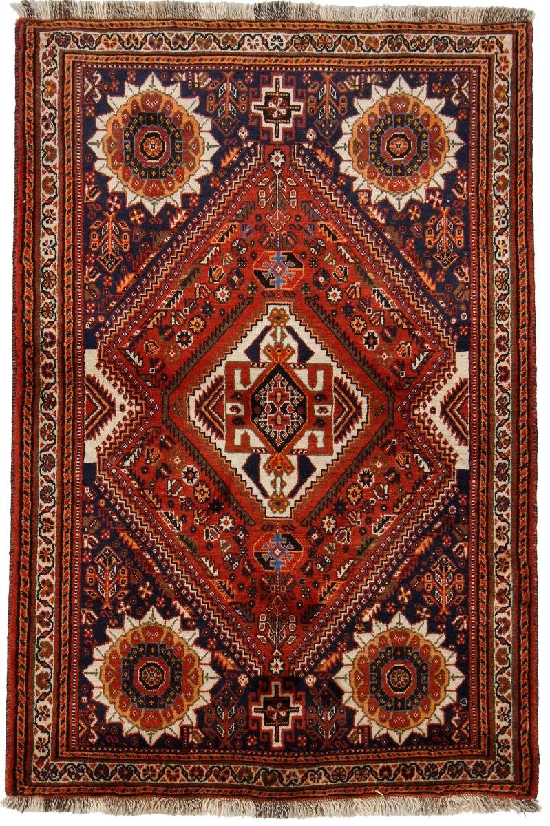 Orientteppich Ghashghai 104x156 Handgeknüpfter Orientteppich / Perserteppich, Nain Trading, rechteckig, Höhe: 12 mm
