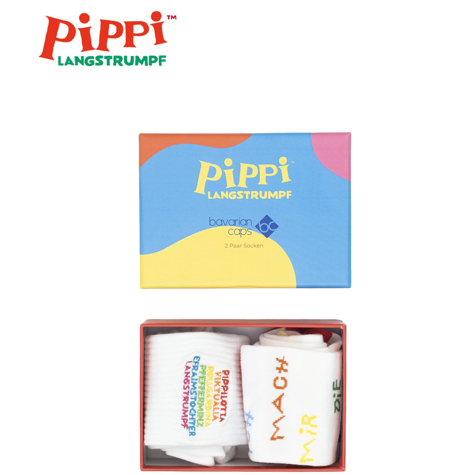 Bavarian Caps Socken Bavarian Caps Sockenbox "Pippi Langstrumpf" v2 (Freize günstig online kaufen