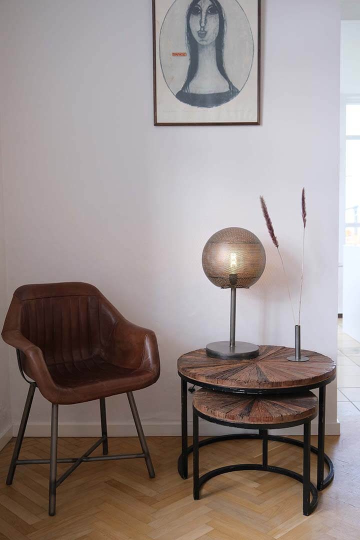 Trademark Living Lampenschirm Moonlight Tischlampe aus perforiertem Eisen