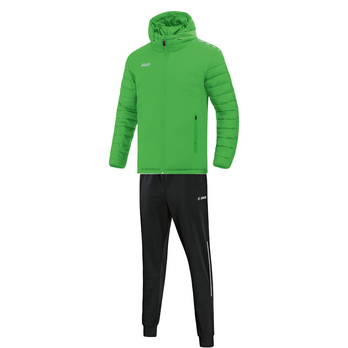 Jako Trainingsjacke 7201 Stadionjacke Team + 9272 Polyesterhose Attack 2.0 Set (Winterjacke + Polyesterhose Set, 1 x Stadionjacke + 1 x Polyesterhose)