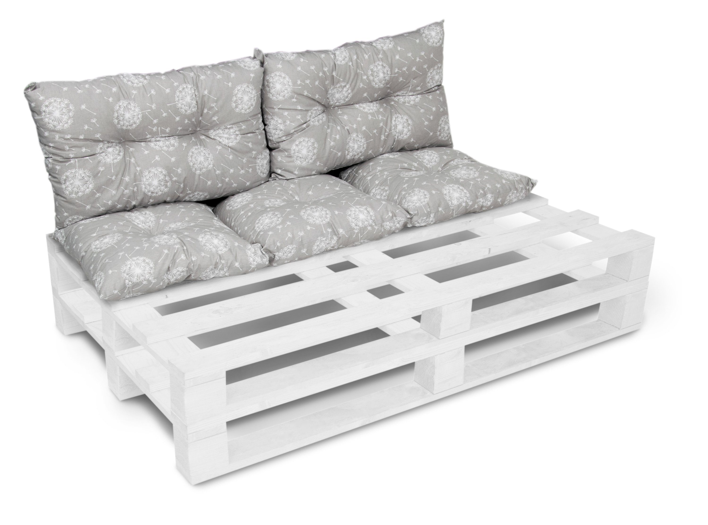 Amilian Stuhlkissen - Bankauflage - Pallettensitzkissen - 40x120cm + 2 x40x60cm, 3er Set - Gartenbankauflage - Pallettensitzkissen - Bankkissen