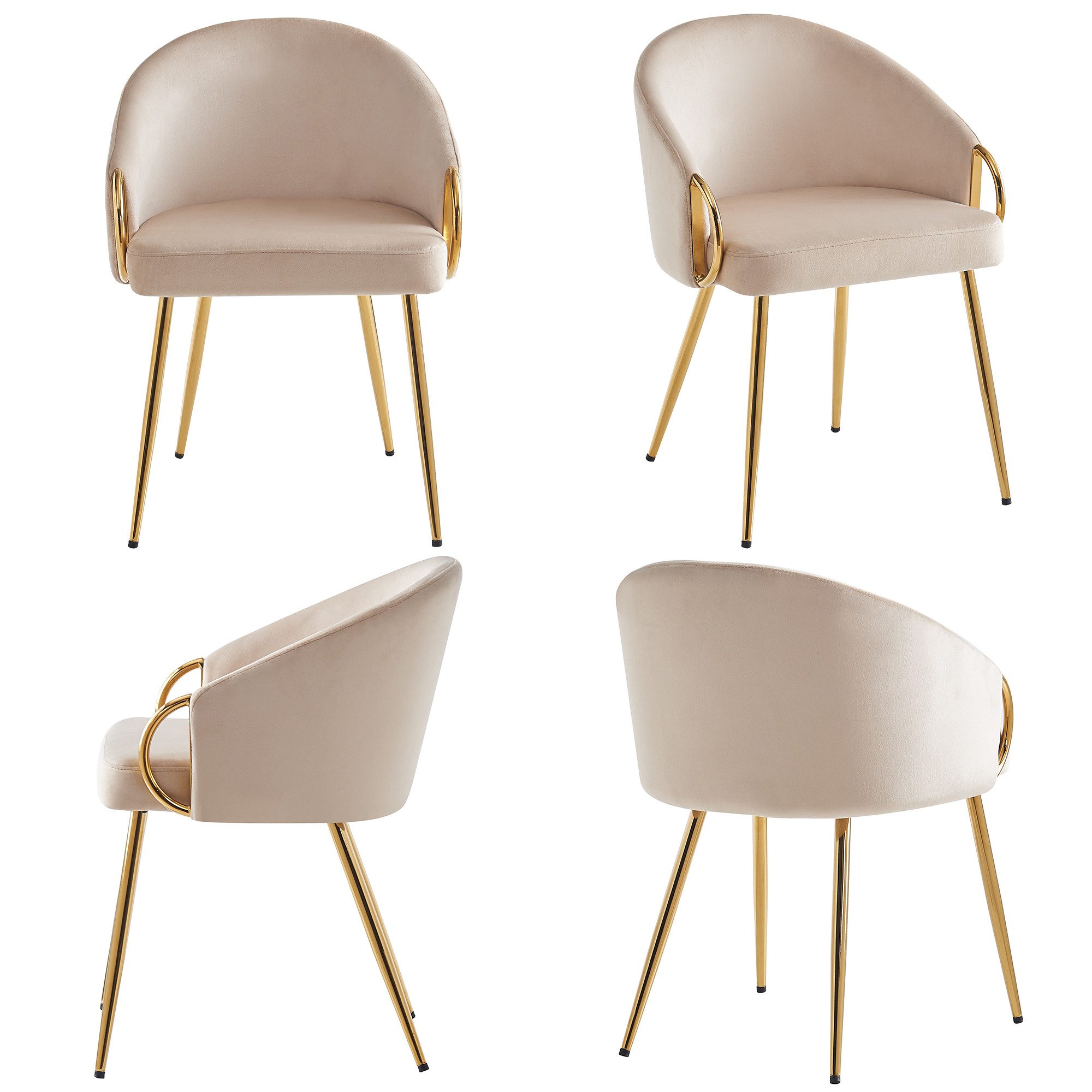 OKWISH Esszimmerstuhl Loungesessel,Kosmetikstuhl,Esszimmerstuhl (Luxuriöser günstig online kaufen