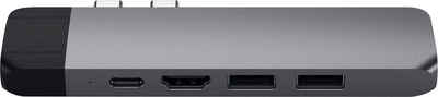 Satechi »Type-C Pro Hub 4K HDMI mit Ethernet« Adapter zu USB 3.0, USB Typ C, Thunderbolt, HDMI, MicroSD-Card, RJ-45 (Ethernet)
