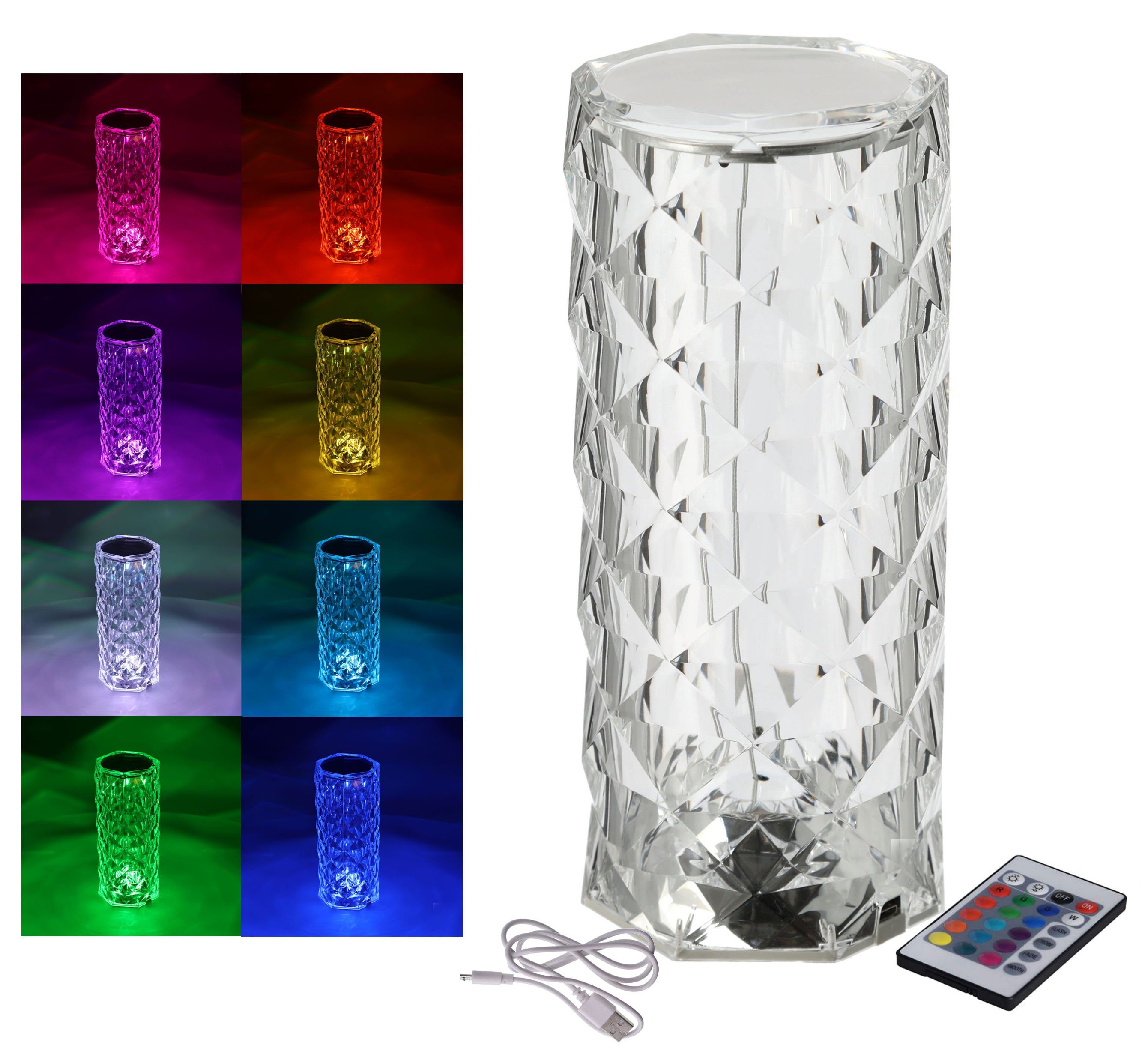 Spetebo LED Dekolicht LED Akku Touch Leuchte bunt