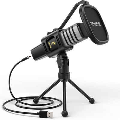 TONOR Streaming-Mikrofon, USB Nierencharakteristik Kondensatormikrofon mit Zubehör für Streaming