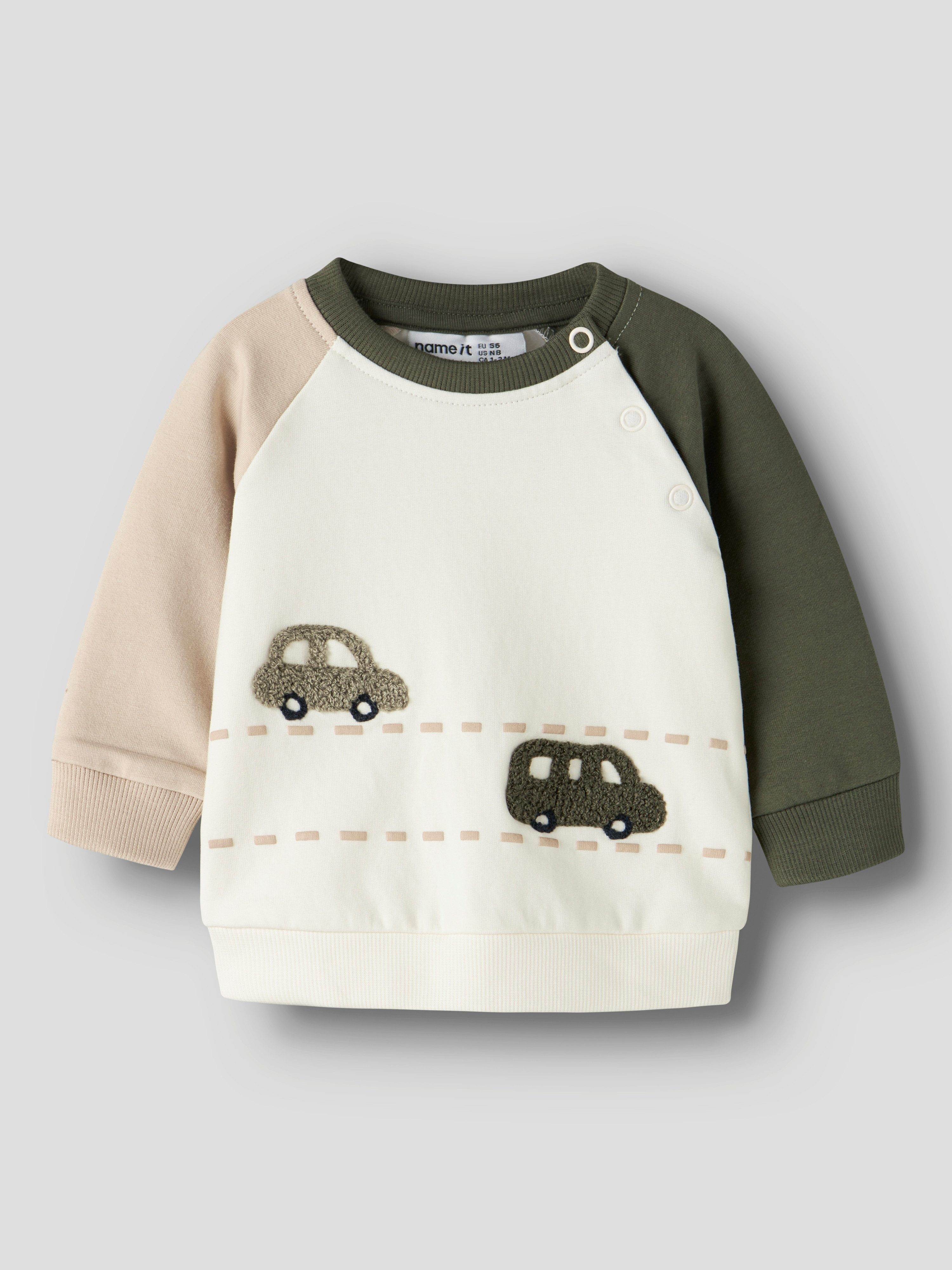 Name It Sweatshirt NBMOMAND LS SWEAT BRU Baumwollmischung, regular fit