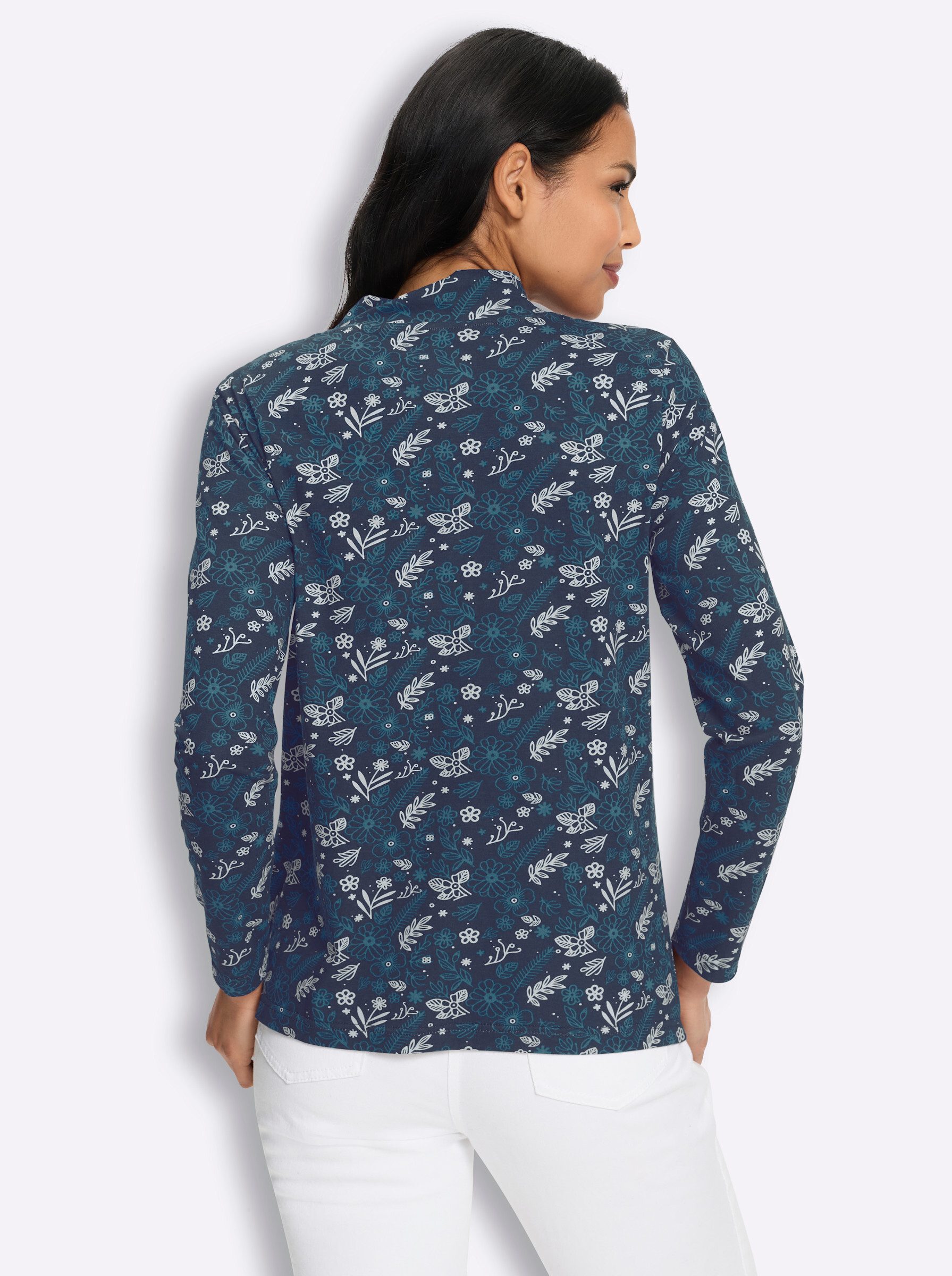 Sieh an! T-Shirt Stehkragen-Shirt Langarm – Bild 2 von 5
