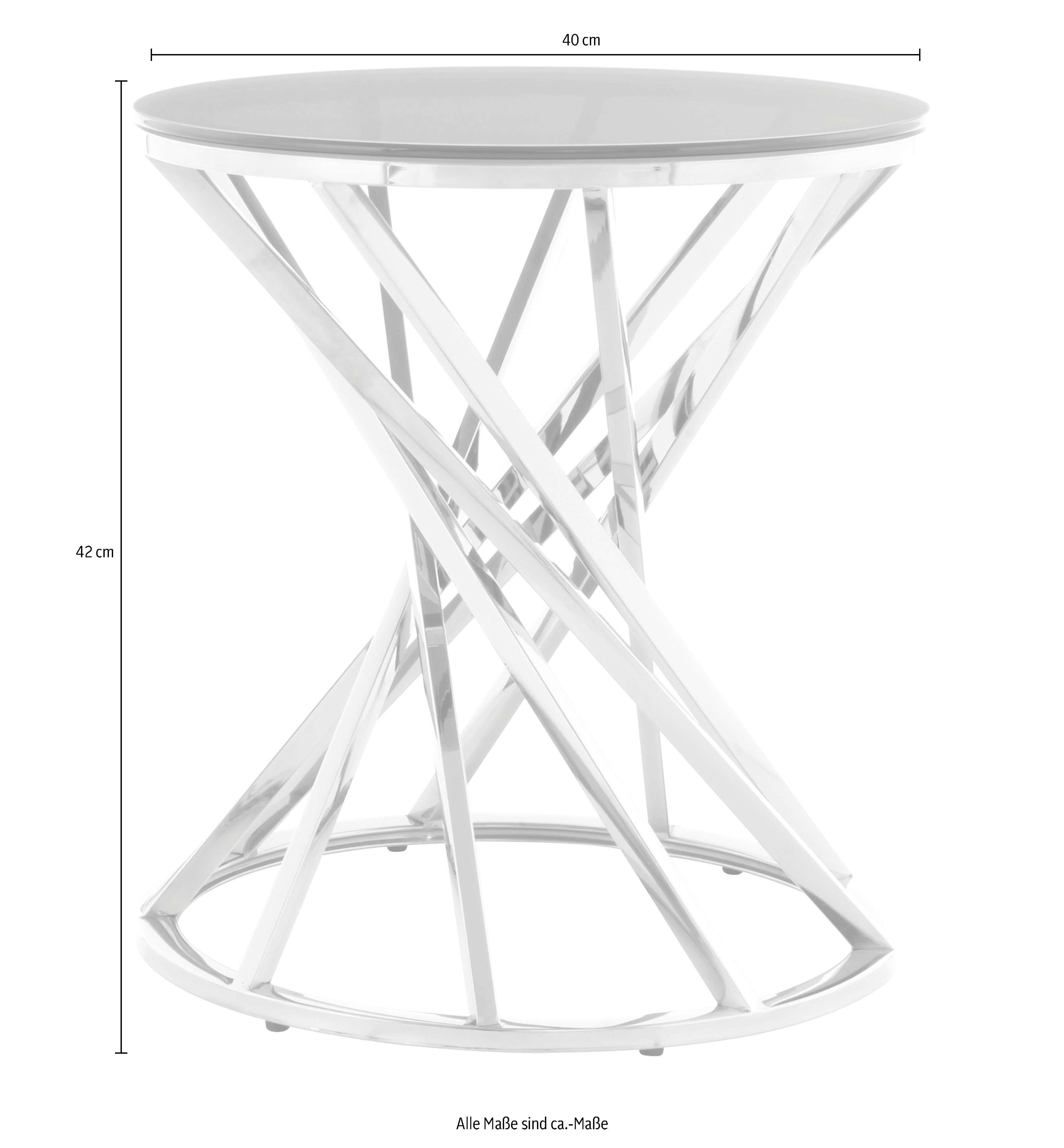 Kayoom Beistelltisch Beistelltisch Wesley Hingucker-Gestell Design, grau roségold grau Glamouröses | | 125, Verarbeitung, hochwertige