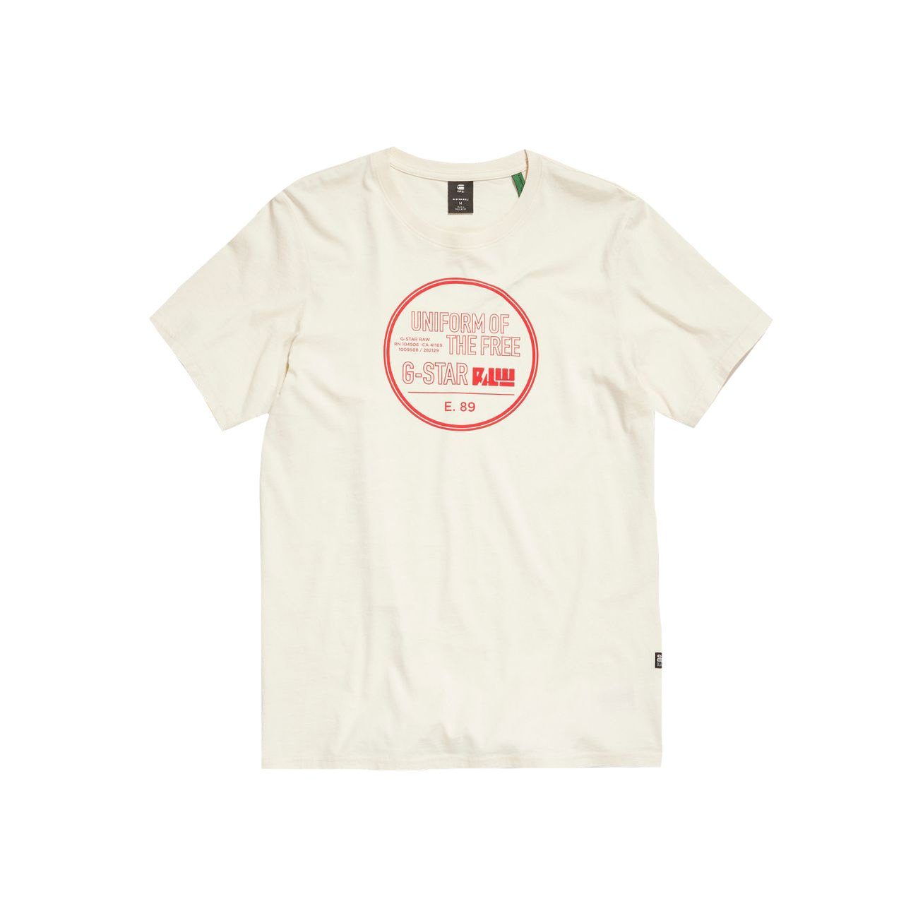 G-Star RAW T-Shirt Chest Graphic (1-tlg) T R Slim Ecru