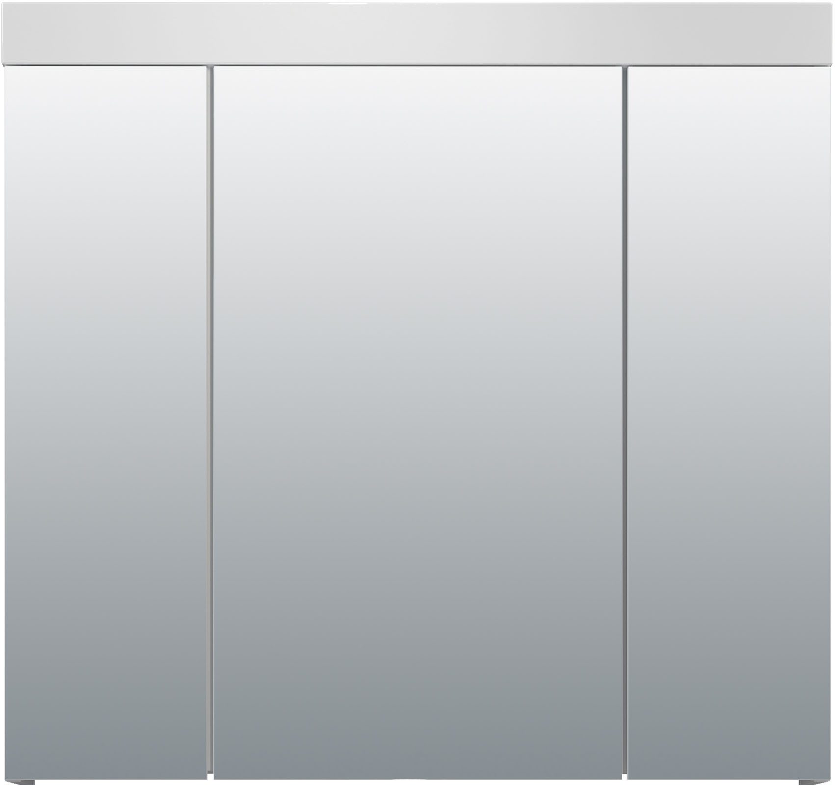 welltime Spiegelschrank Dormoletto Badspiegel in Weiß mit 9 Fächern - Maße (B/T/H) 80/16/75 cm