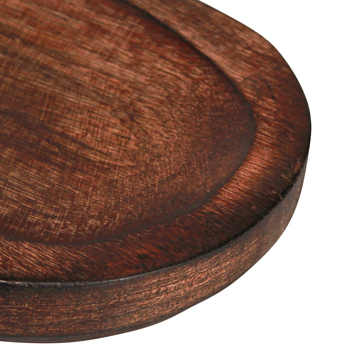 Florists Products Dekokorb Holztablett oval dunkelbraun lasiert Deko Serviertablett – Bild 3 von 4