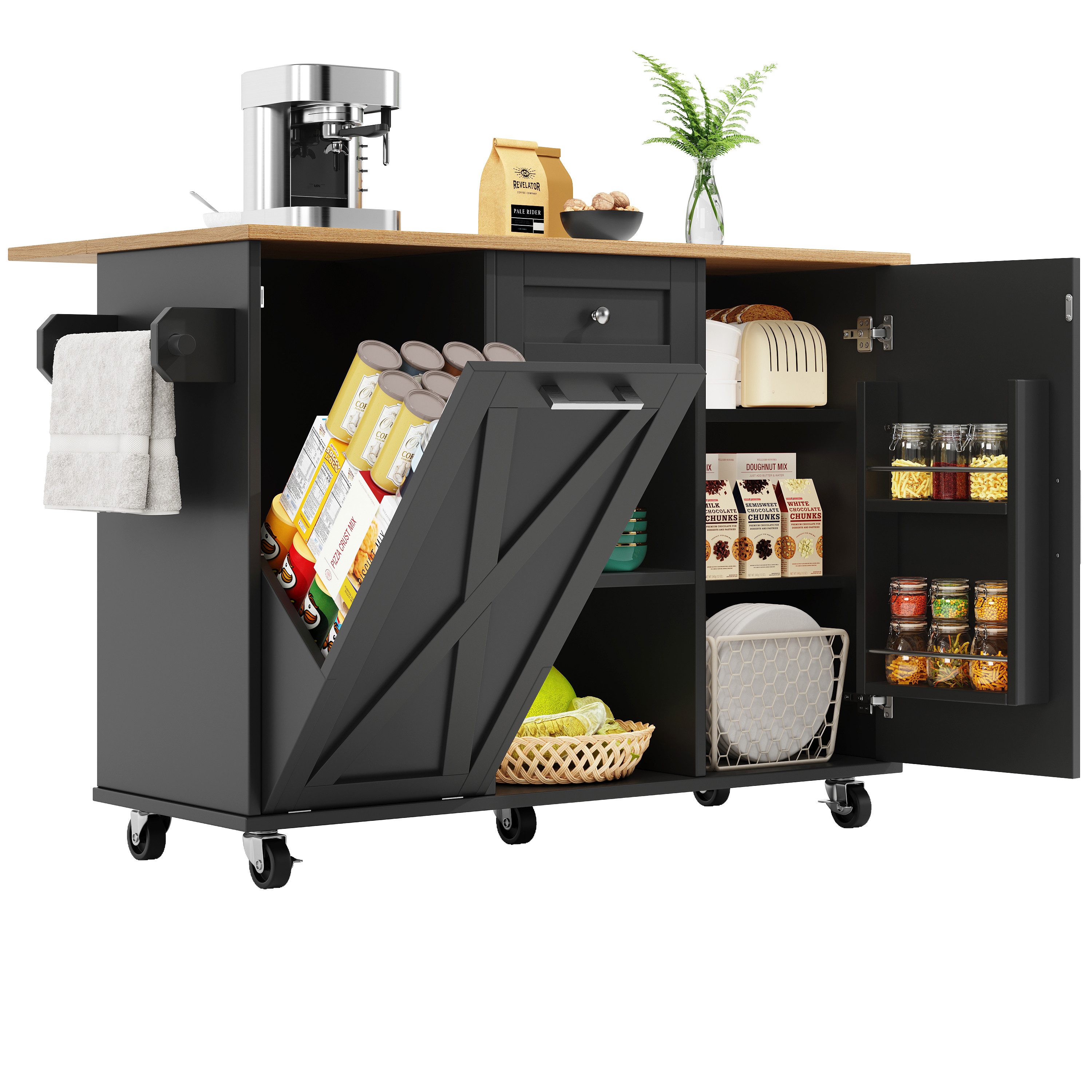 i@home Küchenwagen Kücheninsel, Küchenschrank, Multifunktionale Esstisch günstig online kaufen