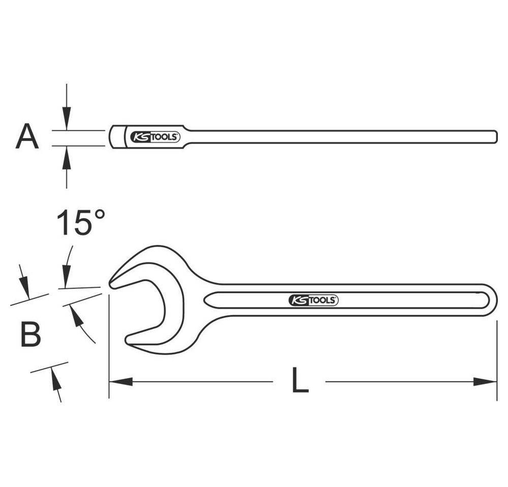 Thumbnail - KS Tools Maulschlüssel Einmaul-Kraftschlüssel, 40mm
