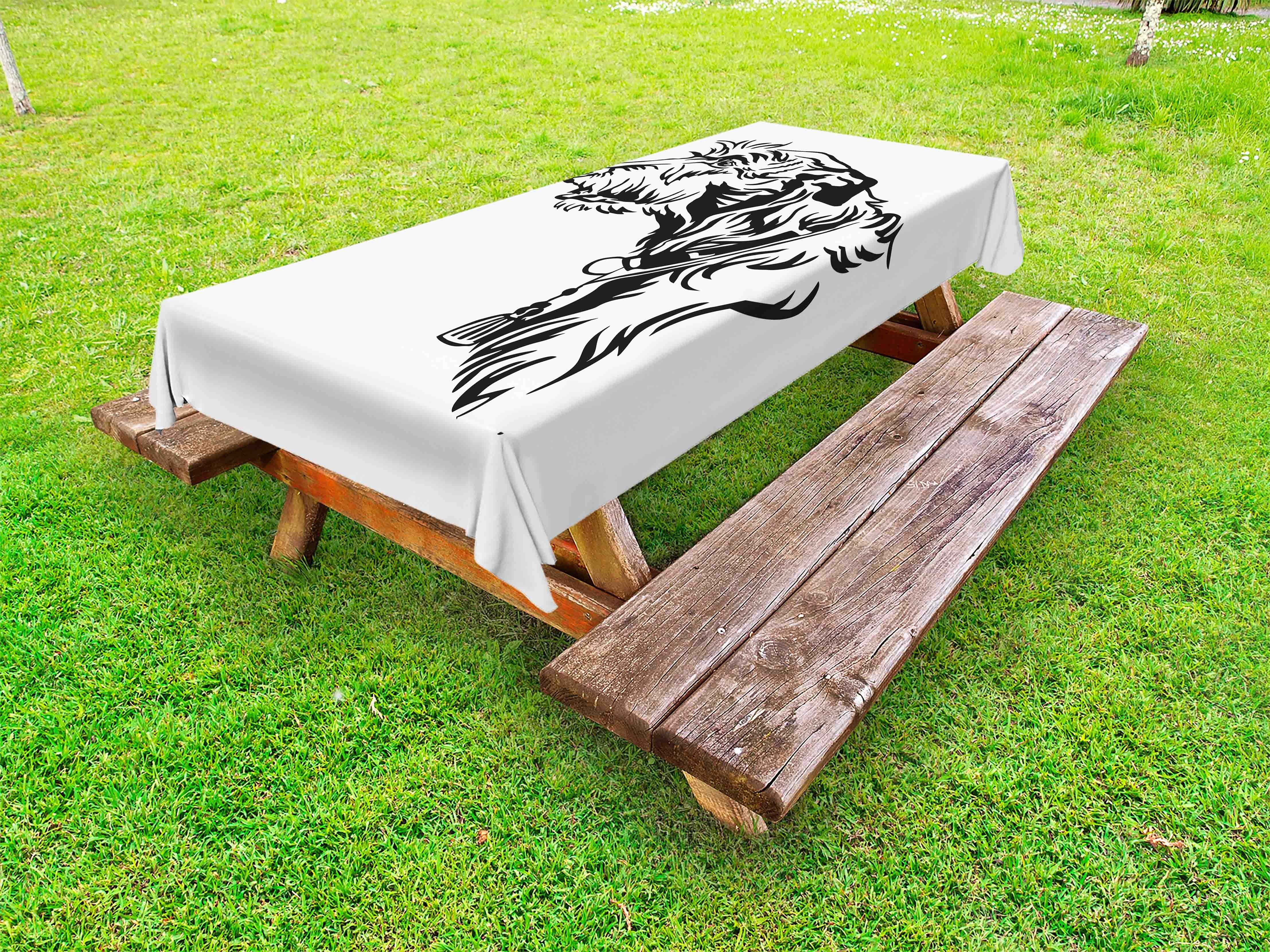 Abakuhaus Tischdecke dekorative waschbare Picknick-Tischdecke, Irischer Wolfshund Portrait eines Hundes