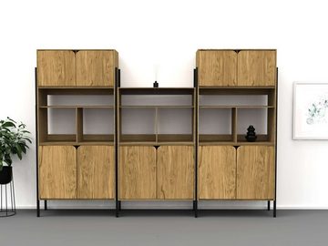 andas Sideboard Finton, mit 2 Türen, Korpuss aus massiver Eiche, Beine aus Metall