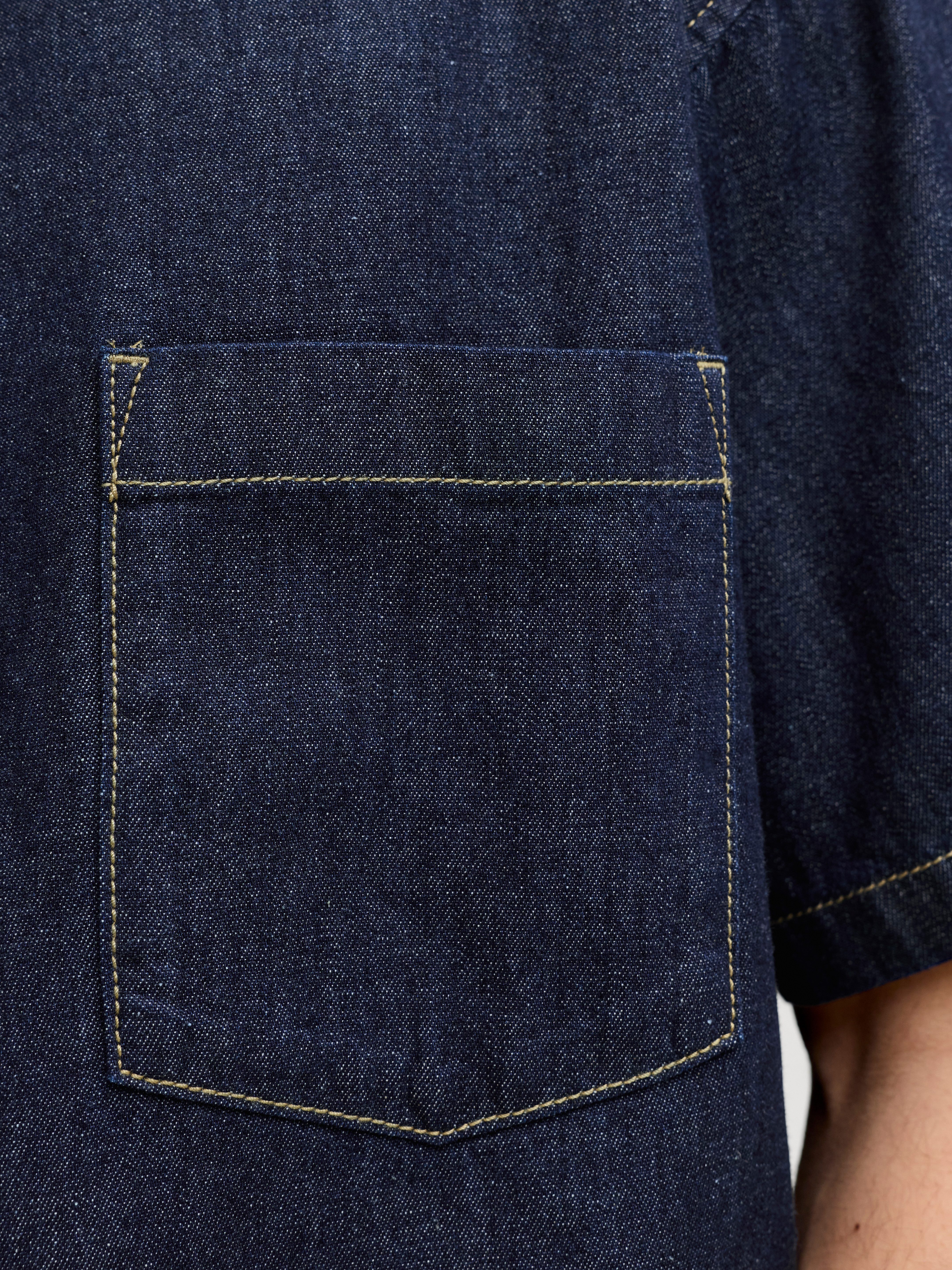 Jack & Jones Jeanshemd JJORGAUSTIN DENIM SHIRT SS LN Baumwolle, regular fit – Bild 4 von 5