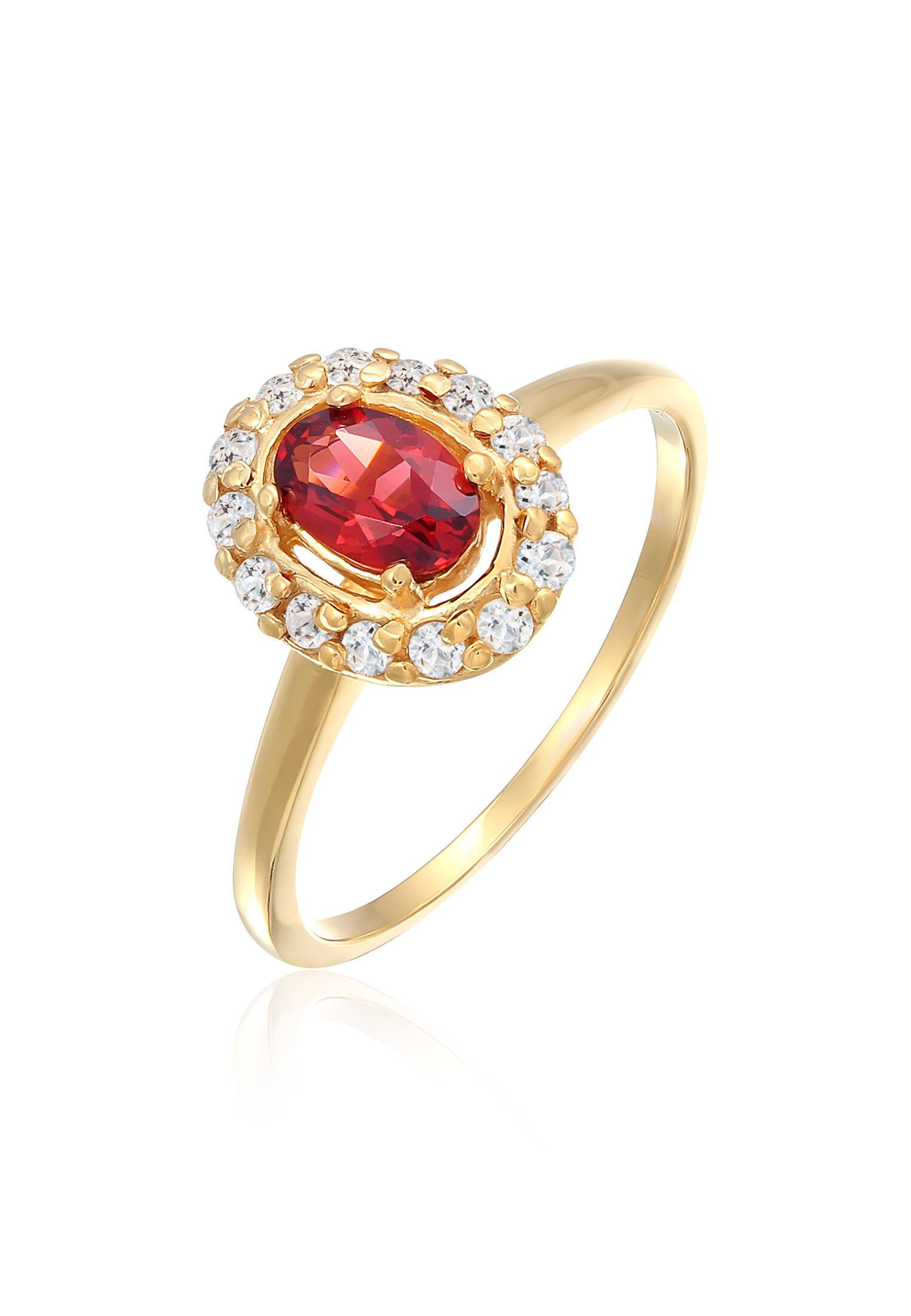 Elli Premium Fingerring Granat Topas Klassik günstig online kaufen