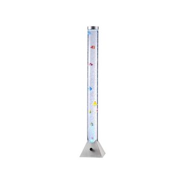 SellTec Stehlampe LED Wassersäule Sprudelsäule AVA, Farbwechselsteuerung (RGB-Farbmanagement), Schnurschalter, 12xLED/0,06W/RGB, Farbwechsel, Sprudelsäule mit 10 Fischen, RGB Dekolampe