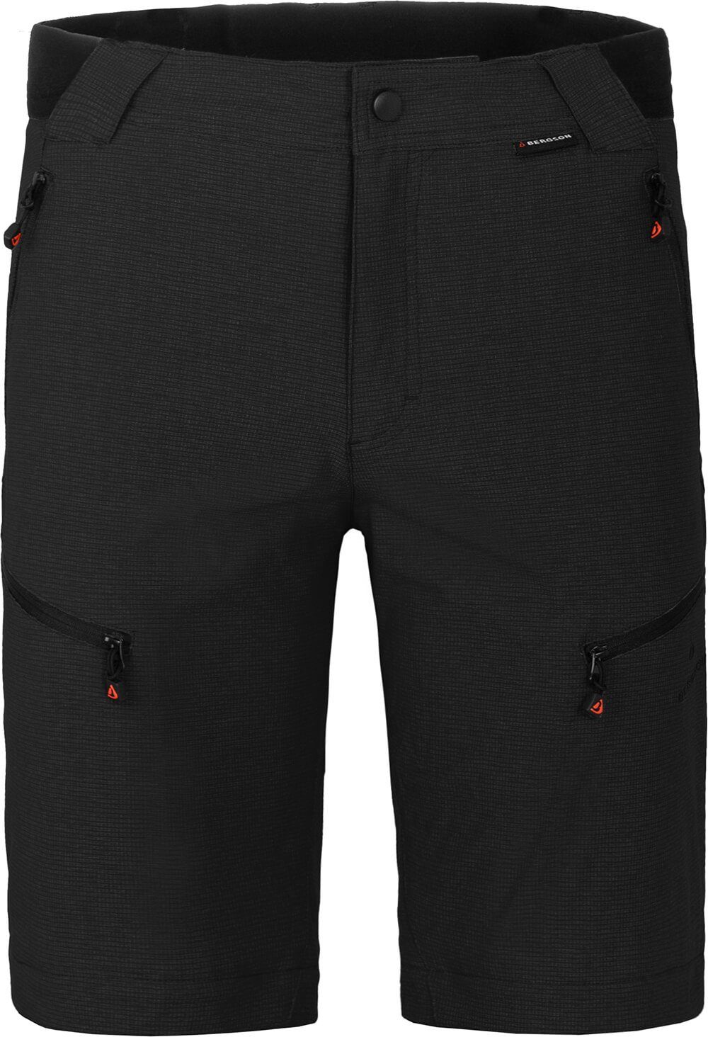 Bergson Outdoorhose LEBIKO Zipp-Off Herren Wanderhose, robust, elastisch, Normalgrößen, schwarz