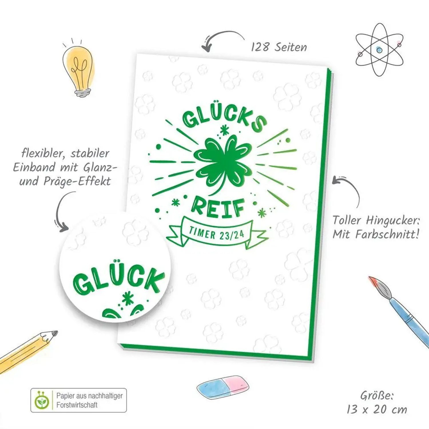 Trötsch Verlag Schülerkalender Trötsch Schülerkalender Flexi Glücksreif 23/24