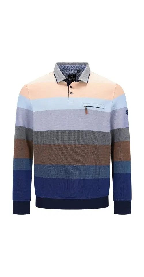 Sweatshirt Pfauenauge, Polokrag