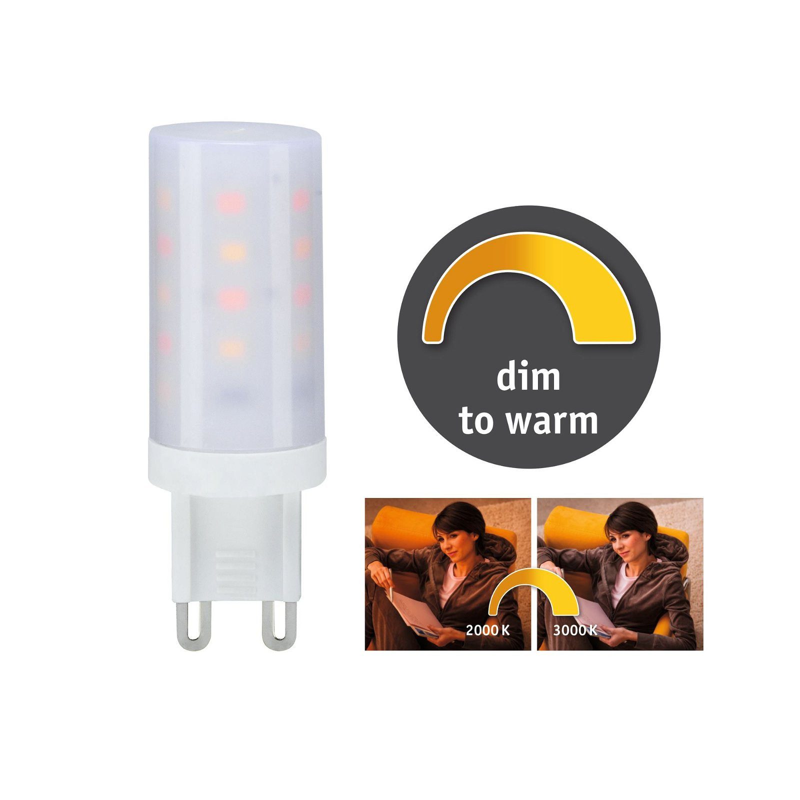Paulmann LED-Leuchtmittel 230V Stiftsockel 1er-Pack 270lm 4W Klar, 1 St., Warmweiß
