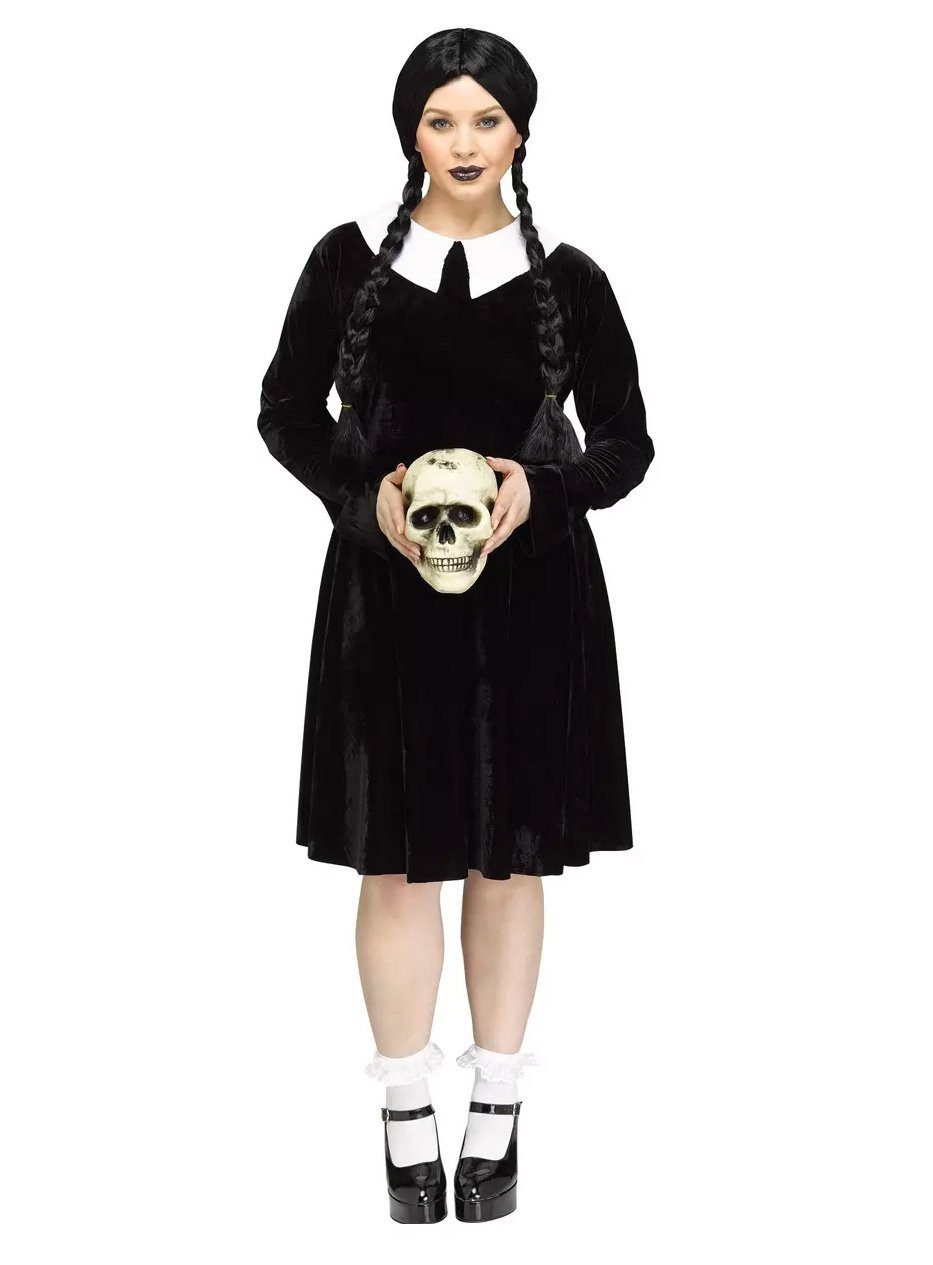 Hexen-Kostüm Gothic Girl Schulmädchen XXL Kostüm