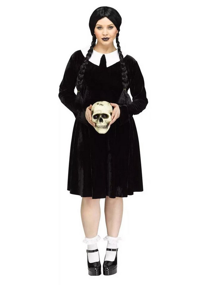 Fun World Hexen-Kostüm XXL Vampir Schulmädchen - Halloween Kostüm Damen, Düsteres Schoolgirl Outfit für Frauen