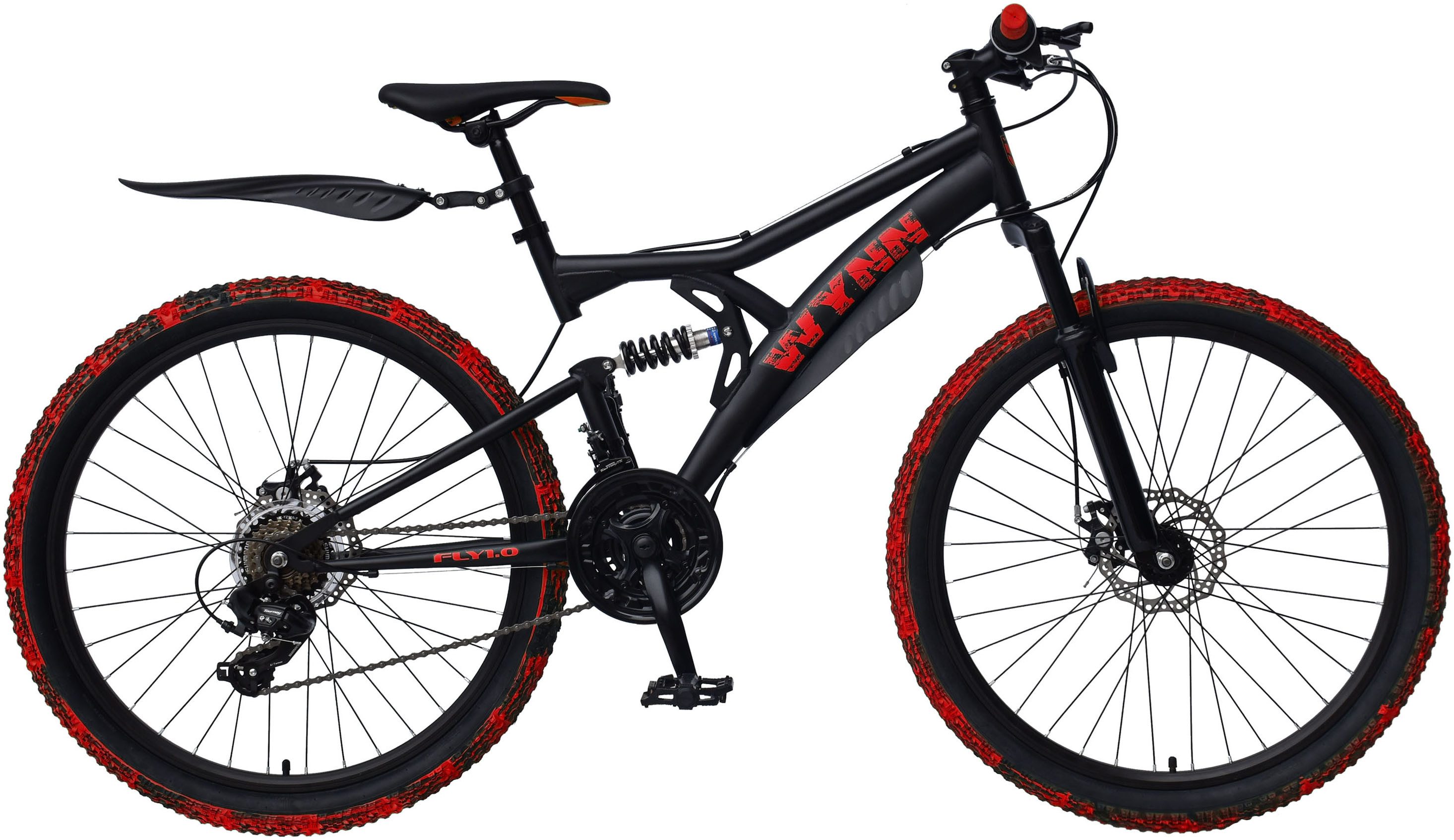 WYNN Mountainbike FLY1.0, 21 Gang Shimano Tourney Schaltwerk, Kettenschaltung