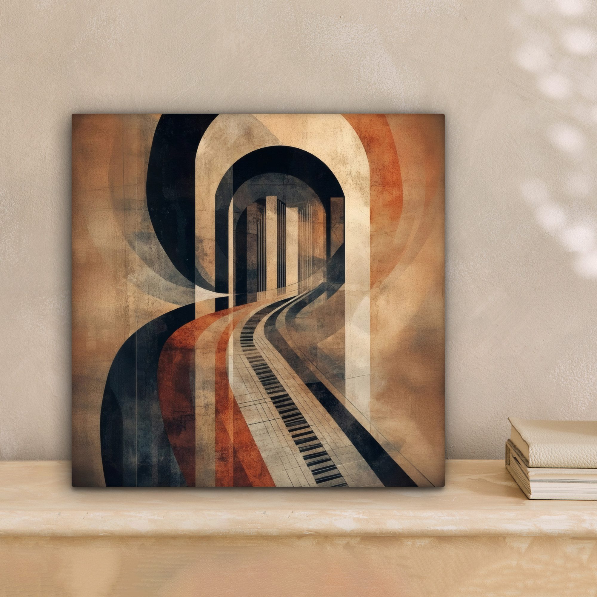 OneMillionCanvasses® Leinwandbild Klavier - Keyboards - Abstrakt, Fotodruck (1 St), Wandbild, Deko Schlafzimmer Wohnzimmer Flur 20x20 cm