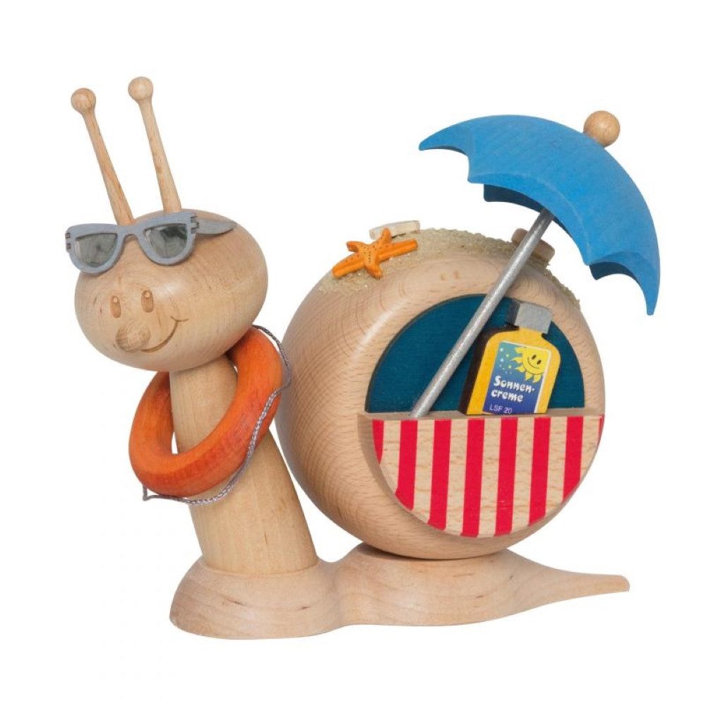 Kuhnert Räucherhaus Kuhnert Rauchschnecke Sunny, Strandschnecke, 37113, Made in Germany, Made in Germany, Erzgebirgische Holzkunst