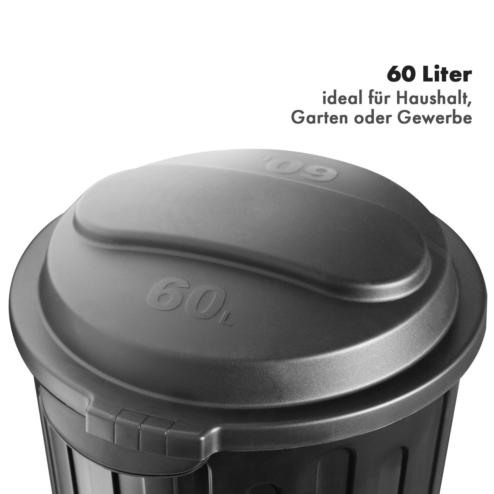 Kubus Mülleimer Abfalleimer Sam, Geruchsdicht, Pflegeleicht & Hygienisch, 60 L