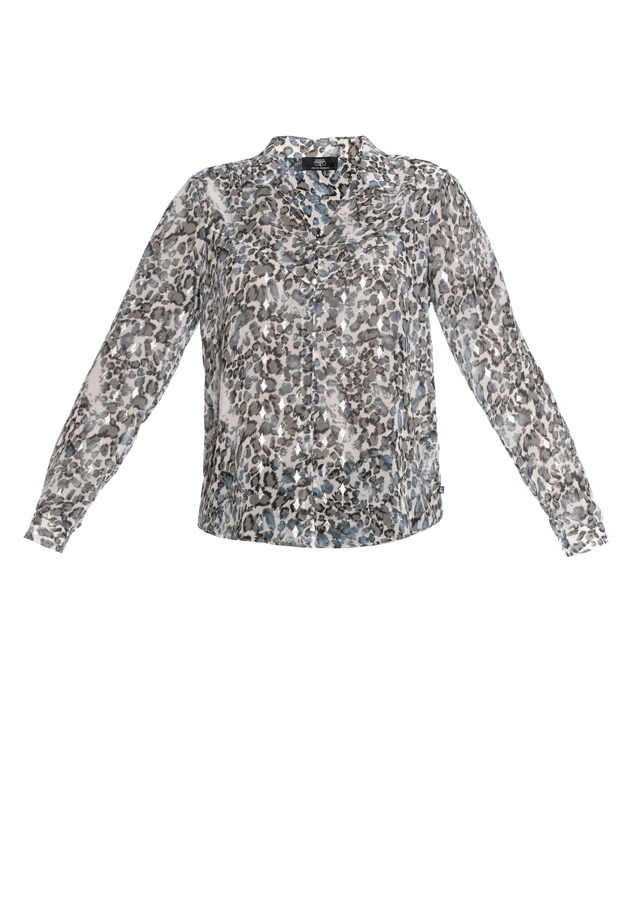 Le Temps Des Bluse Stefany mit Cerises Allover-Print Klassische trendigem