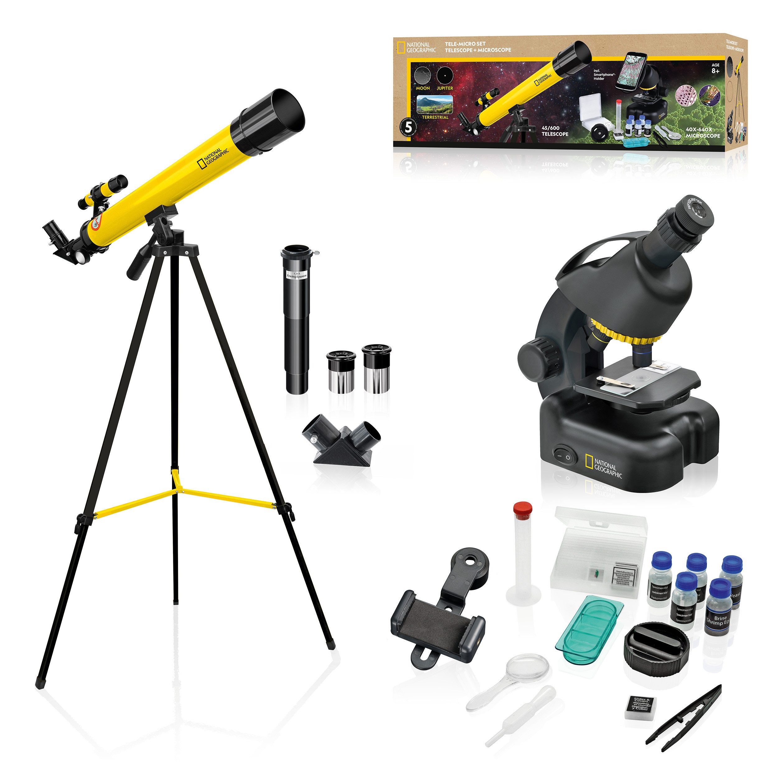 NATIONAL GEOGRAPHIC NATIONAL GEOGRAPHIC Teleskop + Mikroskop Set für Einsteiger Kindermikroskop
